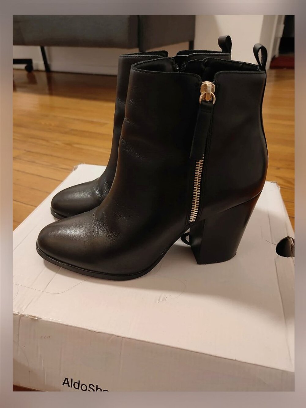 Black ALDO Ankle Boots – Size 9 – Worn Only Twice - Picture 2 of 4